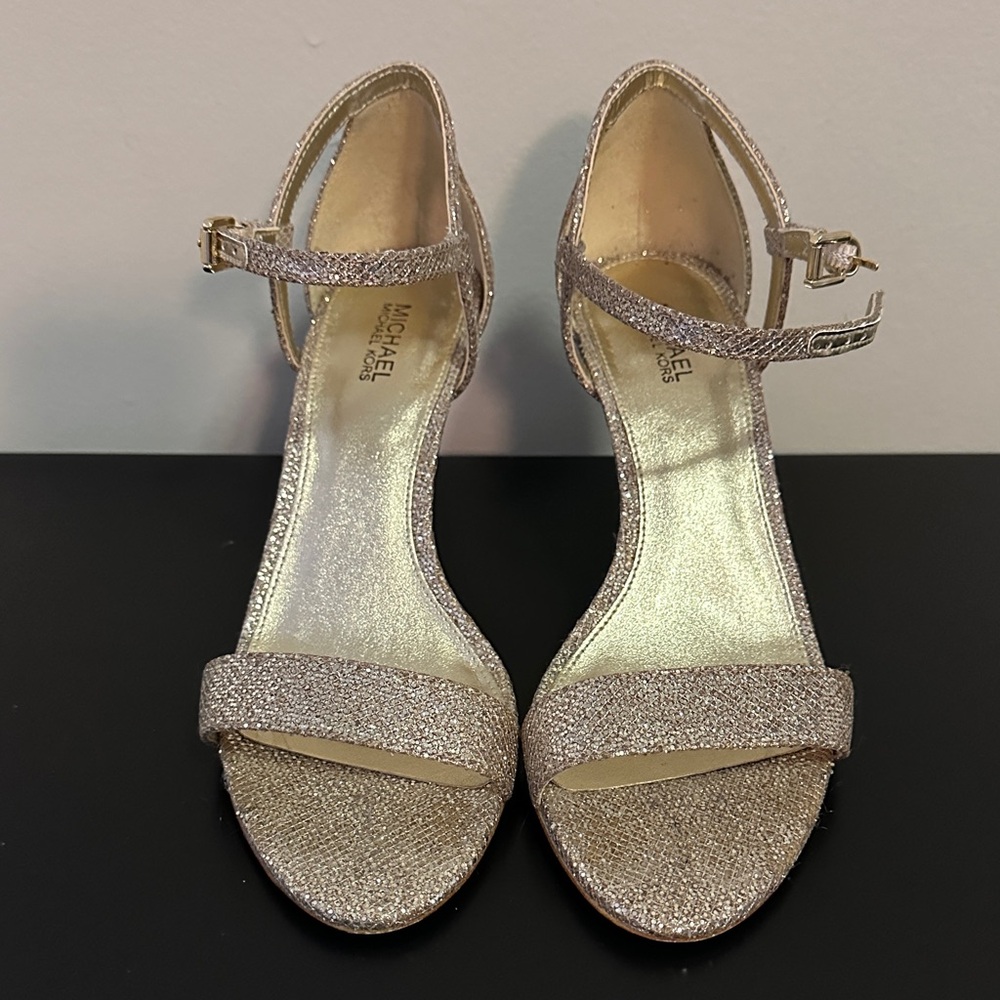Michael Kors Glittering Silver Heels - Picture 2 of 7